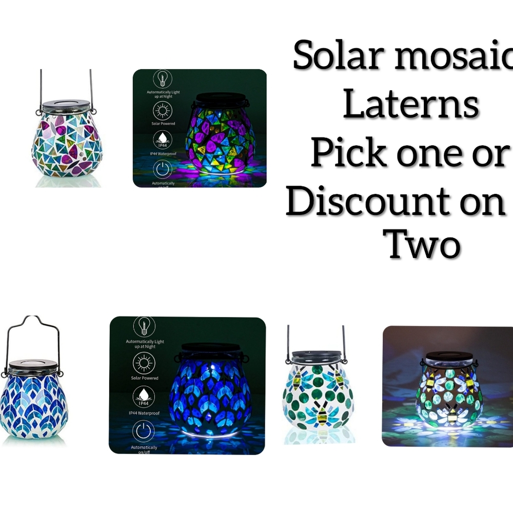 Solar mosaic latern (will discount if you buy 2.